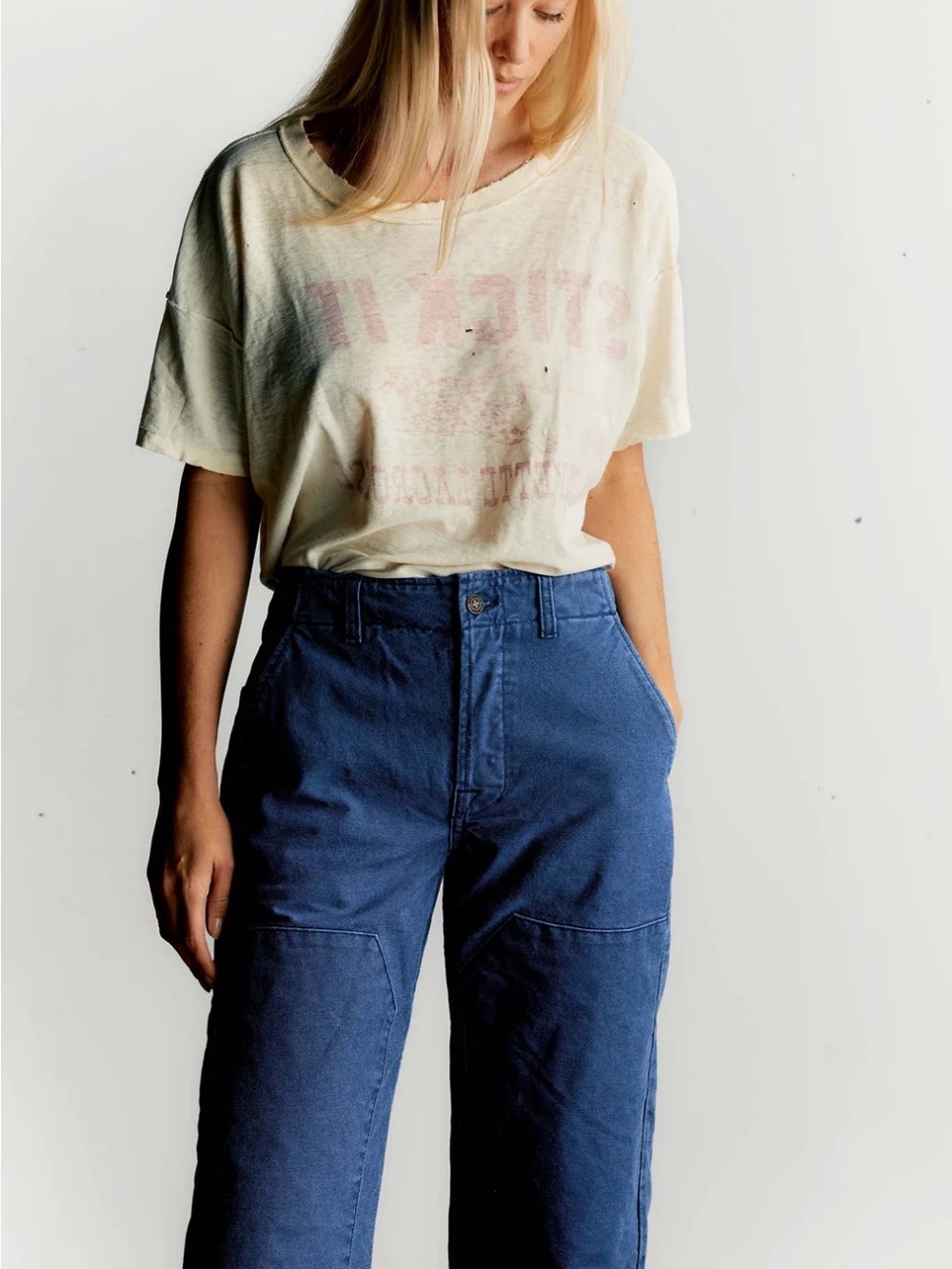 Imogene + Willie clarke canvas workpant in faded black